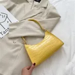 Crocodile Pattern PU Leather Fe Oulder Bag Ladies Armpit Bag Vintage Women Baguette SE Handbags SML Clutch