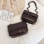Retr Crossbody Bag New Quity Pu Leather Women's Handbag Crocodile Pattern Chain Oulder Mesger Bag