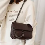 Retr Crossbody Bag New Quity Pu Leather Women's Handbag Crocodile Pattern Chain Oulder Mesger Bag