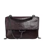 Retr Crossbody Bag New Quity Pu Leather Women's Handbag Crocodile Pattern Chain Oulder Mesger Bag