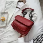 Vintage Square Crossbody Bag New Hi Quity Pu Leather Women's Designer Handbag Chain Oulder Mesger Bag