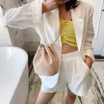 Bag Women Trend Mini Oulder Bag Bucet Dratring Crossbody Bag Solid Ca Handbag Ses Ladies