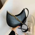 Stone Pattern Sml Hf Moon Bags For Women Pu Leather Oulder Bag Women's Handbag Ladies Luxury Vintage Crossbody Bag