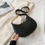 Stone Pattern SML HF Moon Bags for Women Pu Leather Oulder Bag Women's Handbag Luxury Vintage Crossbody Bag