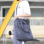 Women Leire Canvas Oulder Bag Large Capacity Fe Crossbody Bag Big Tote Handbag Folding Reusable Solid Cr Ng Bag