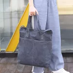 Women Leire Canvas Oulder Bag Large Capacity Fe Crossbody Bag Big Tote Handbag Folding Reusable Solid Cr Ng Bag