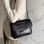 Vintage Square Crossbody Bag New Hi Quity Pu Leather Women's Designer Handbag Chain Oulder Mesger Bag