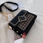 Scrub Leather Weave Crossbody Bags For Women Fl Chain Oulder Mesger Bag Fe Chain Luxury Handbags And Ses