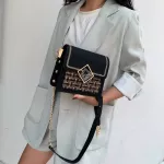 Scrub Leather Weave Crossbody Bags For Women Fl Chain Oulder Mesger Bag Fe Chain Luxury Handbags And Ses