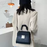 Stone Pattern PU Leather Handbag for Women Loc Designer Oulder Crossbody Bagsfe Travel Ss and Hand Bags