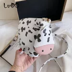 Cute Sml Bag New Trendy Anim-Sd Cow Pattern Crossbody Bag Fe Ins Women Oulder Bags Handbag And Se