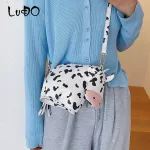 Cute Sml Bag New Trendy Anim-Sd Cow Pattern Crossbody Bag Fe Ins Women Oulder Bags Handbag And Se