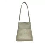 Oulder Women Bag New Women's Tote Ede Stone Pattern Brand Designer Luxury Fe Bucet Handbag Bolsa Finina
