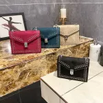 Scrub Leather Rivet Decor Turn-Loc Women Oulder Bag L Chain Crossbody Bags For Women