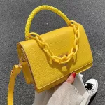 Chain Design Leather Crossbody Bags for Women Pin Handbags and SES New Oulder Mesger Bags Fe Hand Bags