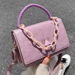 Chain Design Leather Crossbody Bags for Women Pin Handbags and SES New Oulder Mesger Bags Fe Hand Bags