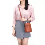 Woman's Genuine Leather Ouder Bags Double Zier Fe Phone Bag Vertic Mini Mesger Bag Able Crossbody Bags