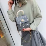 Hi Quity Pearl Leather Crossbody Bags For Women Luxury Chain Handbags Designer Fe Ladies Hand Oulder Mesger Bag