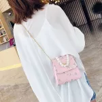 Hi Quity Pearl Leather Crossbody Bags For Women Luxury Chain Handbags Designer Fe Ladies Hand Oulder Mesger Bag