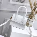 Mini SML Square Bag New Quity Pu Leather Women's Handbag Crocodile Pattern Chain Oulder Mesger Bags