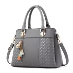 Women Handbags Tassel Pu Leather Totes Bag -Handle Brdery Crossbody Oulder Handle Bags