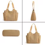 Women's Bag Solid Cr Waterproof Nylon Oulder Bag Zier Soft SOLID CR TOTE OER HANDBAG for Women