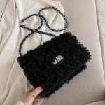 Lambswool Oulder Bags For Women Winter Soft F Fur Handbags And Ses Lady Ca Hi Capacity Chain Bag Designer Bag