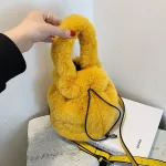 Winter F Fur Oulder Handbag Sml Bucet Bag Designer Hi Quity Crossbody Bag Soft H Women's Hand Bag