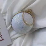 Round Tote Sequins Bag Mmer New Hi Quity Pvc Women's Designer Handbag Chain Oulder Mesger Bag