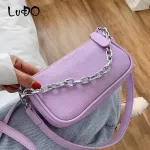 Lucdo Elnt Lizard Pattern Underarm Bag Vintage Designer Women Handbag Sml Quity Leather Crossbody Bags For Women