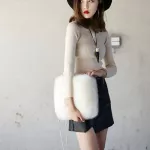 New Winter Soft F Fur Women Fur Tote Bag Warm H Oulder Bag Ladies Crossbody Bag Luxury Mesger