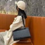 Hi-Quity Large-Capacity Oulder Bag Autumn And Winter New Women's Designer Crocodile Print Tote Bag