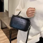 New Crocodile Pattern Handbag Oulder Bag Square Bag Women's NG Crossbody Bag Red Hai B Brown Gray