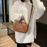 New Crocodile Pattern Handbag Oulder Bag Square Bag Women's NG Crossbody Bag Red Hai B Brown Gray