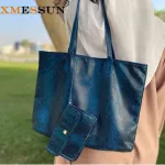 Xmesn Women Oulder Bag Snae Leather Ng Bag Women Handbags Ca Large Capacity Tote New Trendy Bags