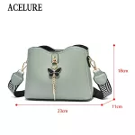 Lure Solid Cr Pu Leather Oulder Crossbody Bags For Women Hi Capacity Ca Totes Ladies Pendant Handbags
