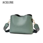 Lure Solid Cr Pu Leather Oulder Crossbody Bags For Women Hi Capacity Ca Totes Ladies Pendant Handbags