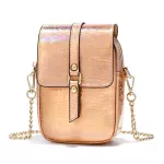 New Laser Reflective Styli Double Zier Mini Mobile Phone Bag Oulder Bag Crossbody Bag For Women Girls
