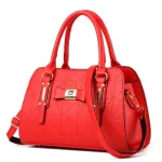 Sac Se Women Leather Handbag Inced Fe Flap Bow-Not Oulder Bag Lady Ng Tote Soft Mesger Bag
