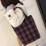 Canvas Oulder Bag Autumn Winter Briti Style B-Capacity Ladies Bag Retro Leather Oulder Strap Thicen Increase