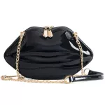 Women PT Leather Red Lips Clutch Bag Ladies Chain Oulder Bag Handbags Ning Bag Lips S SE