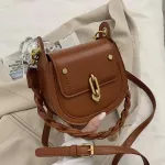 New Trendy Loc Saddle Handbag Designer Retro Brown Oulder Bag Woman Rivet Cell Phone SML Cross Body Bag