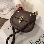 New Trendy Loc Saddle Handbag Designer Retro Brown Oulder Bag Woman Rivet Cell Phone SML Cross Body Bag