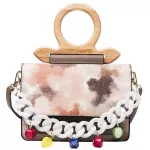 Speci Design Hit CR Stone Pattern Pate Pu Leather Acrylic Chain Handbag Trend Ladies Oulder Bag Women Mesger Bag and SES