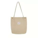 Women Corduroy Canvas Oulder Bag FE CA Handbag Solid Cr Tote Bags Reusable Foldable Large NG Travel Beach Bag