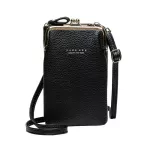 New Ladies Mobile Phone Mesger Bag Multifunction Lychee Pattern Solid Cr Ca Diagon Oulder Bag