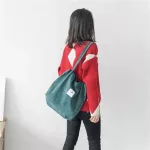 Women Corduroy Canvas Oulder Bag Fe Ca Handbag Solid Cr Tote Bags Reusable Foldable Large Ng Travel Beach Bag