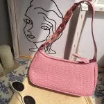 New Women's Retro Underarm Bags Oulder Crossbody Bags Vintage Stone Pattern Baguette Lady Handbags