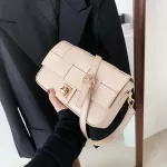 Weave Square Crossbody Bag Spring New Quity Pu Leather Women's Designer Handbag Branded Oulder Mesger Bags