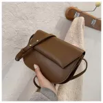 Pu Solid Cr Women Oulder Bag Sml New Daily Wild Dating Ng Ladies Crossbody Bag Brown Girl Mesger Bag